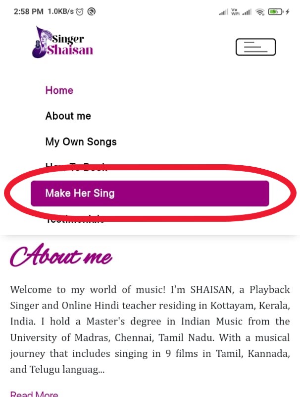 STEP 1 : Click On The 'Make Her Sing' Button